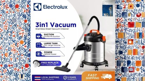 จบทุกงานทำความสะอาด! เครื่องดูดฝุ่นอุตสาหกรรม 2000W (20L) ดูดน้ำ-ดูดฝุ่น-เป่าลม ถังสแตนเลส ประกัน 5 ปี